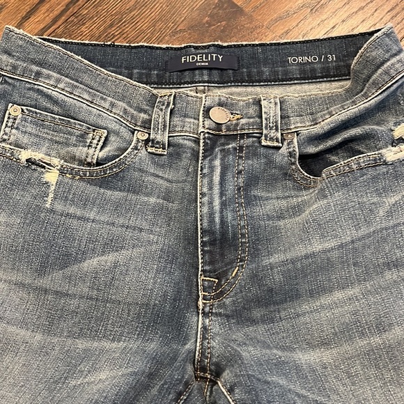 FIDELITY Men’s Torino Monterey Distressed Stretch Jeans NWOT SZ 31 - Picture 8 of 11
